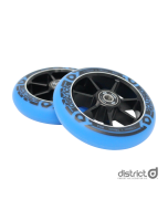 DISTRICT 100mm Wheels (PAIR) - BLACK/BLUE