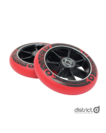 DISTRICT 100mm Wheels (PAIR) - BLACK/RED