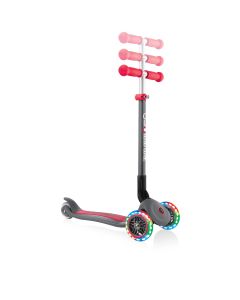 GLOBBER Primo Foldable w/Lights - GREY/RED