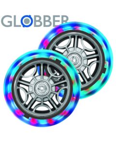 Globber 121mm LIGHT UP Wheels for Evo/Primo/Elite/Flow (Pair)