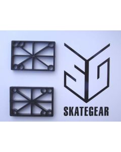 H-Block Skateboard Riser Pads 1/2 BLACK