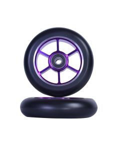GRIT Wheels 100mm - BLACK / ANOD PURPLE (Pair)