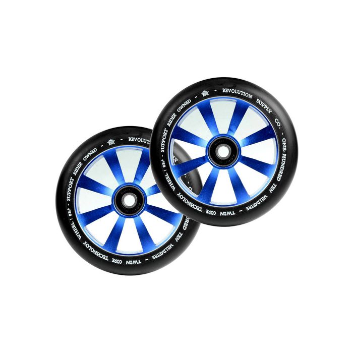 Revolution Twin Core 110mm Wheels  (PAIR) - BLUE