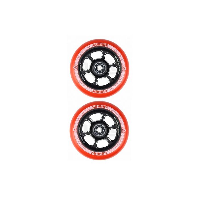 Rogue 110mm Gummy Wheels-Red/Black (Pair)