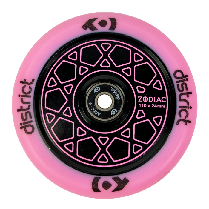 DISTRICT Zodiac Wheel 110mm - PINK/BLACK