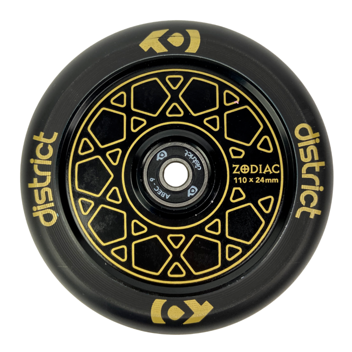 DISTRICT Zodiac Wheel 110mm - GOLD/BLACK