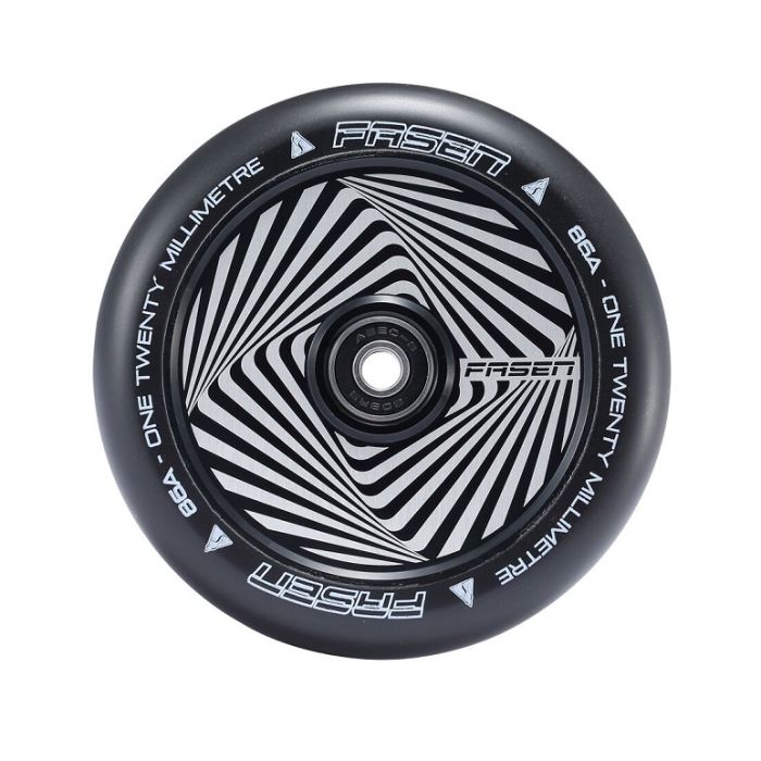FASEN 120mm Hollow Core Wheel - HYPNO SQUARE - BLACK