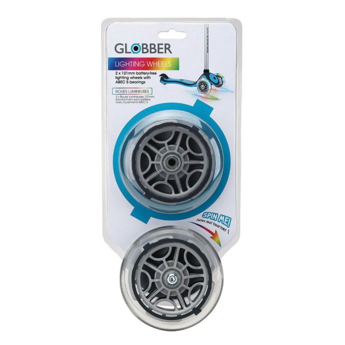   Globber 121mm LIGHT UP Wheels for Evo/Primo/Elite/Flow(Pair)