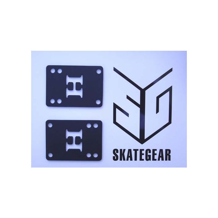 H-Block Skateboard Riser Pads 3mm BLACK