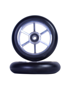 GRIT Wheels 110mm - BLACK / SILVER (Pair)