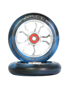 Grit 110mm Wheel Silver / Blue Black (swirl)