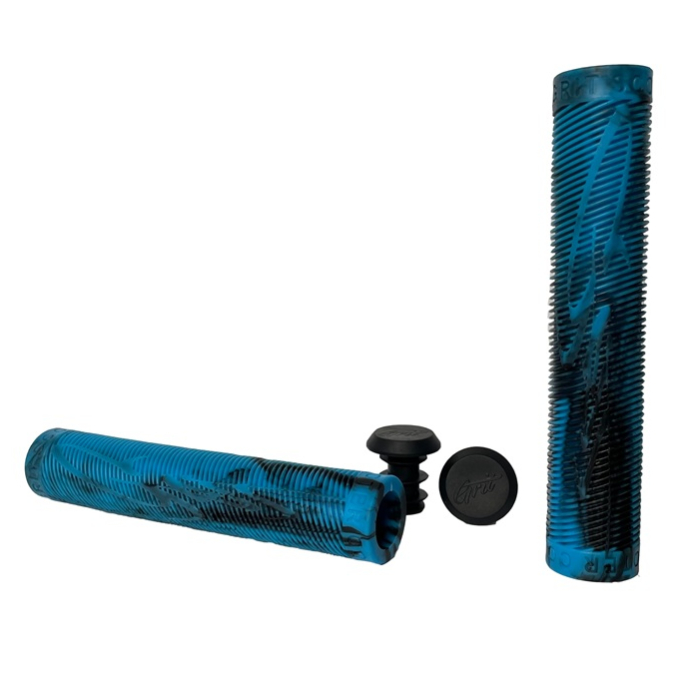 Grit Handlebar Grips - Black/Blue