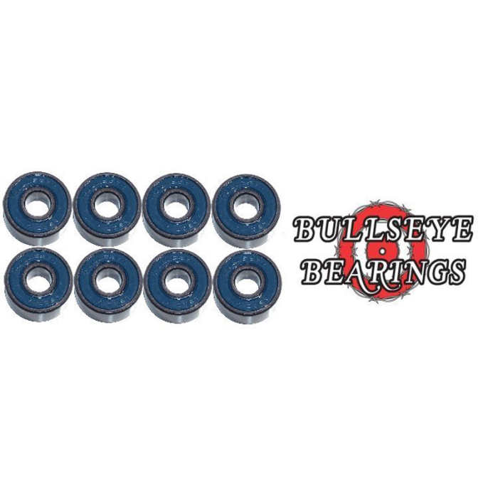 BULLSEYE ABEC 7 Skateboard Bearings (set of 8)