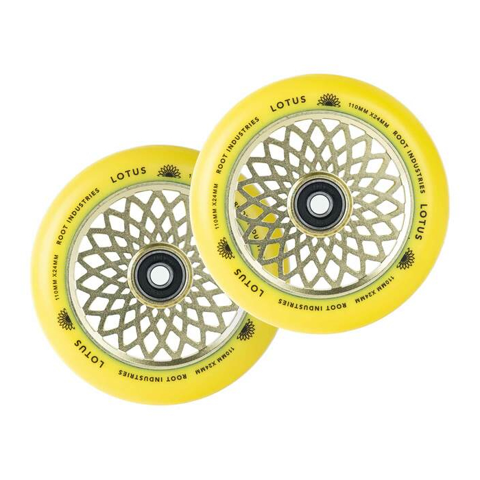 ROOT INDUSTRIES Lotus Radiant Wheels 110mm x 24mm - YELLOW