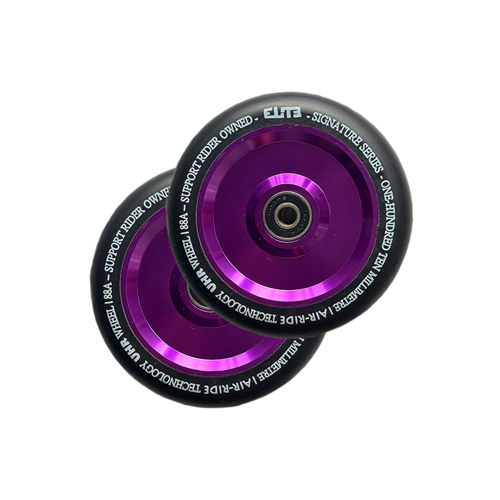 ELITE Air Ride 110mm Wheels (PAIR) - PURPLE / BLACK